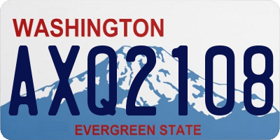 WA license plate AXQ2108