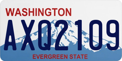 WA license plate AXQ2109