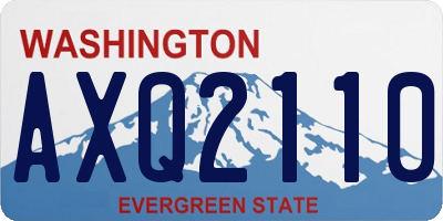 WA license plate AXQ2110