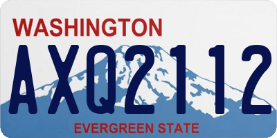 WA license plate AXQ2112