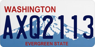 WA license plate AXQ2113