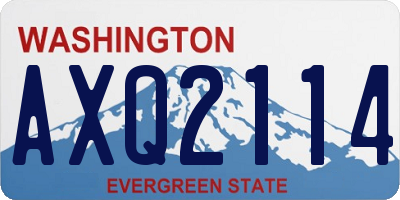WA license plate AXQ2114