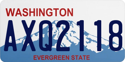 WA license plate AXQ2118