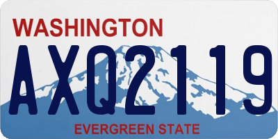 WA license plate AXQ2119