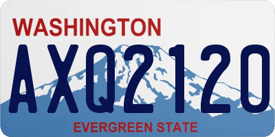 WA license plate AXQ2120