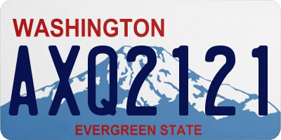 WA license plate AXQ2121