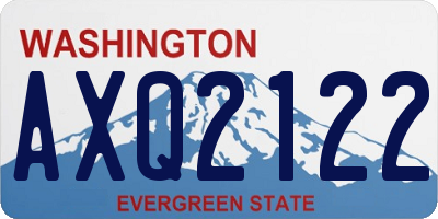 WA license plate AXQ2122