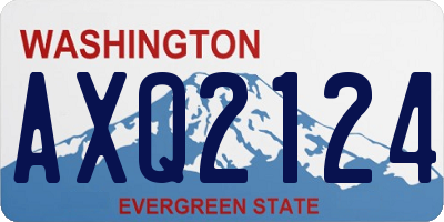 WA license plate AXQ2124