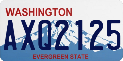 WA license plate AXQ2125