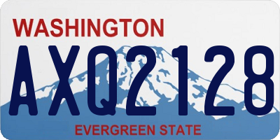 WA license plate AXQ2128