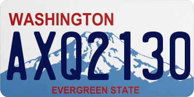 WA license plate AXQ2130