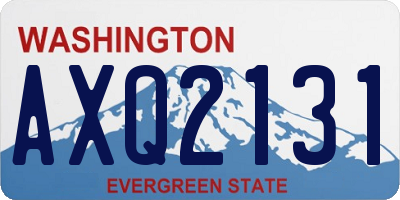 WA license plate AXQ2131