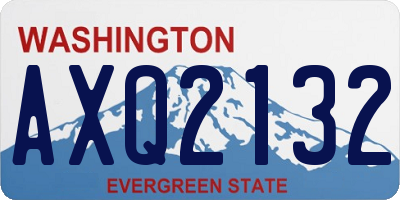 WA license plate AXQ2132