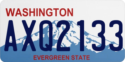 WA license plate AXQ2133