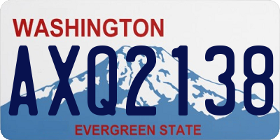WA license plate AXQ2138