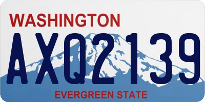 WA license plate AXQ2139