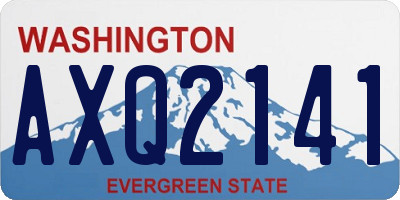 WA license plate AXQ2141