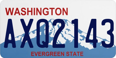 WA license plate AXQ2143