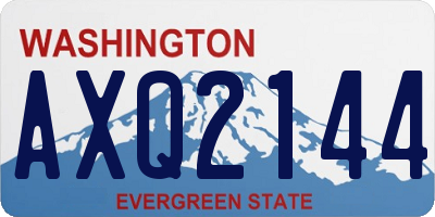WA license plate AXQ2144