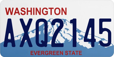 WA license plate AXQ2145
