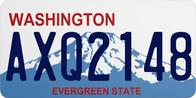 WA license plate AXQ2148