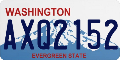 WA license plate AXQ2152