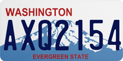 WA license plate AXQ2154