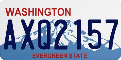 WA license plate AXQ2157