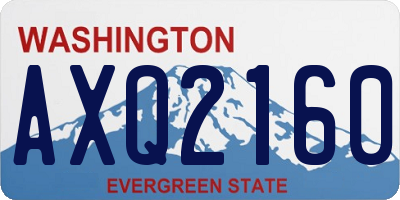 WA license plate AXQ2160