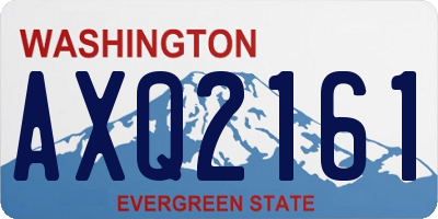 WA license plate AXQ2161
