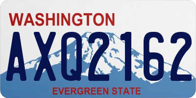 WA license plate AXQ2162