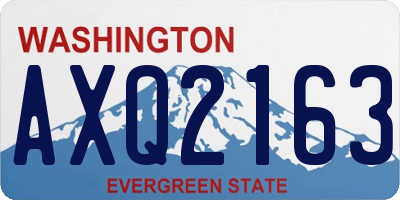 WA license plate AXQ2163