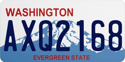 WA license plate AXQ2168