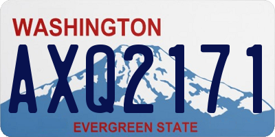 WA license plate AXQ2171