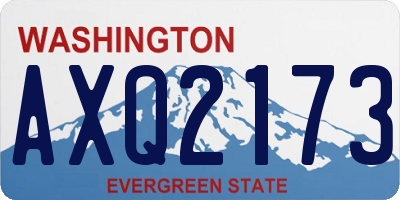 WA license plate AXQ2173