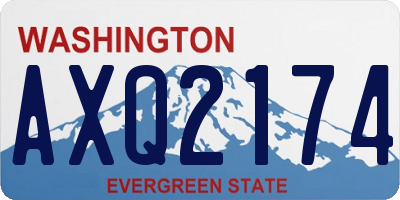WA license plate AXQ2174