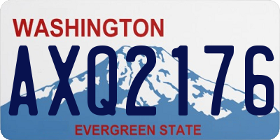 WA license plate AXQ2176