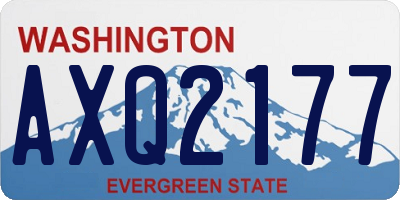 WA license plate AXQ2177
