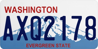 WA license plate AXQ2178