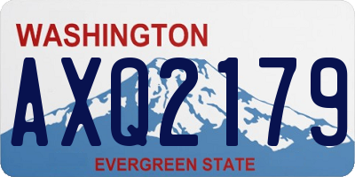 WA license plate AXQ2179