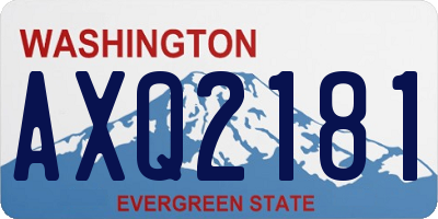 WA license plate AXQ2181