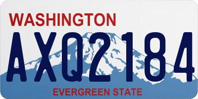 WA license plate AXQ2184