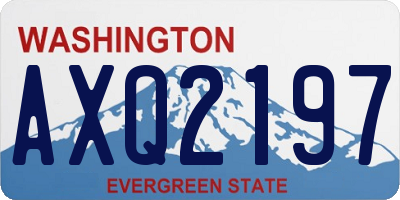 WA license plate AXQ2197