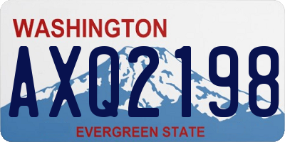 WA license plate AXQ2198
