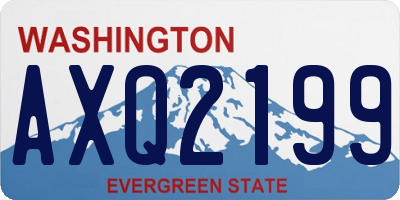 WA license plate AXQ2199