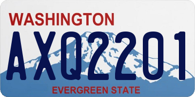 WA license plate AXQ2201