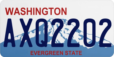 WA license plate AXQ2202