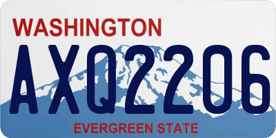 WA license plate AXQ2206