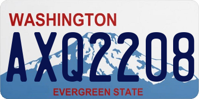 WA license plate AXQ2208