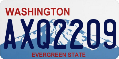 WA license plate AXQ2209